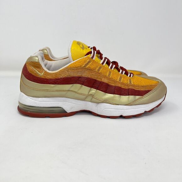 Nike Shoes - Nike Air Max 95 Zen Premium Leo Maize Gold Yellow Athletic Shoes Women Size 8.5